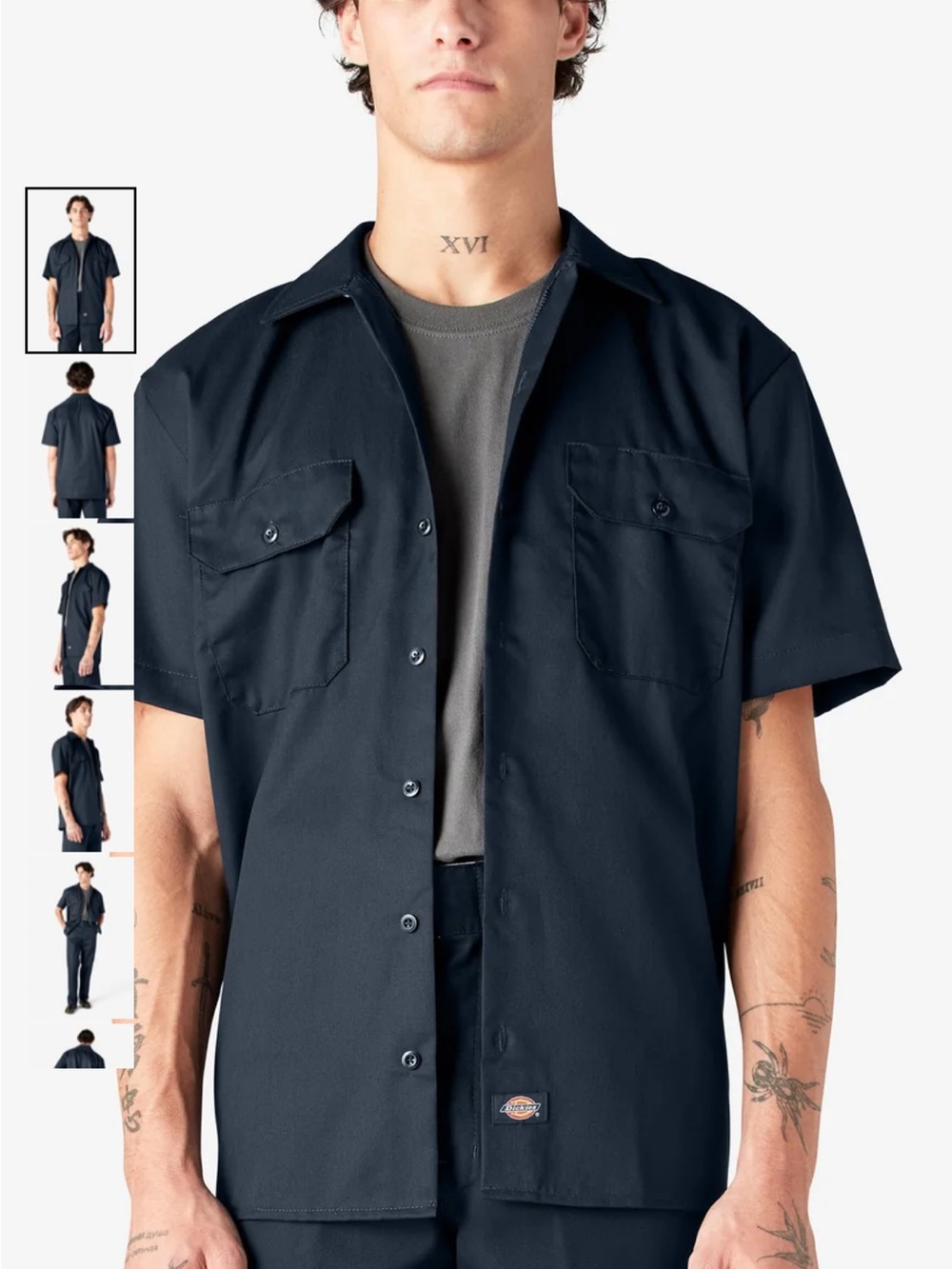 Dickies NWT Men’s Short Sleeve Work Shirt Original Fit- Navy